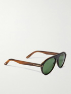 TOM FORD - Aviator-Style Horn Sunglasses