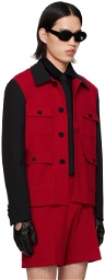 Ernest W. Baker Red & Black Four-Pocket Jacket