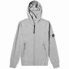 C.P. Company Men's Lens Zip Hoody in Grey Melange