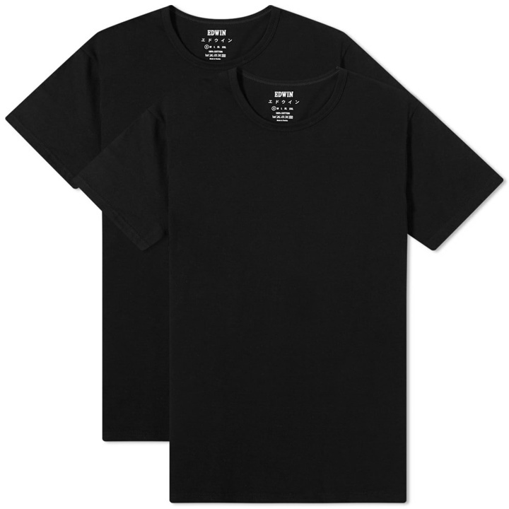 Photo: Edwin Men's Double Pack T-Shirt in Black