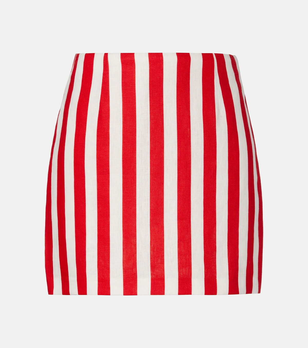 Posse Alice stripped linen miniskirt