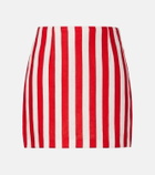 Posse Alice stripped linen miniskirt
