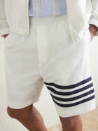 Thom Browne - Straight-Leg Striped Shorts - White