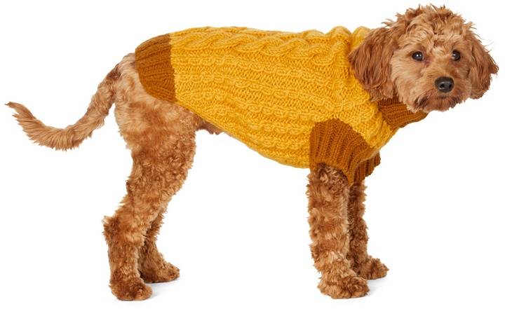 Photo: LISH Yellow Medium Wool Cable Wilmot Sweater