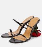 Loewe Rose leather mules