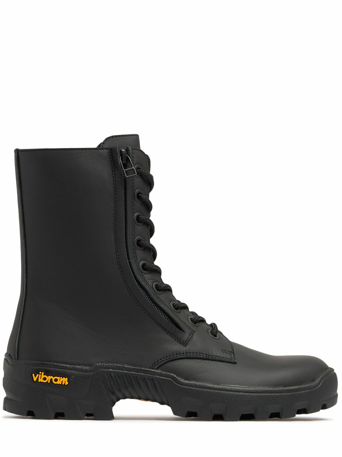 YOHJI YAMAMOTO Black Guidi Edition Side Zip Mid Boots Yohji