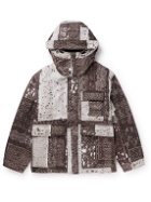 Givenchy - Oversized Distressed Patchwork Bandana-Print Cotton Hooded Down Jacket - Brown
