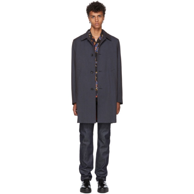 Photo: PS by Paul Smith Multicolor Check Unlined Mac Coat