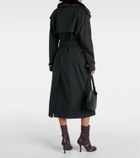 Burberry Kennington faux fur-trimmed trench coat