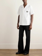 Dolce&Gabbana - Oversized Camp-Collar Logo-Appliquéd Cotton-Poplin Shirt - White