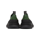 Alexander McQueen Green Leather Tread Slick Sneakers