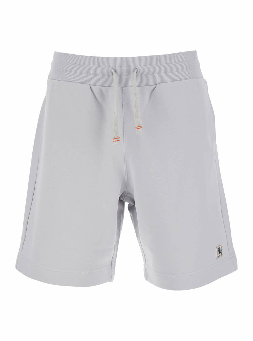 Parajumpers cairo Grey Shorts With Drawstring Waist And Logo Patch On The Front In Cotton Blend Man