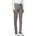 Alexander McQueen Black and White Prince of Wales Jacquard Trousers