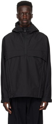 Solid Homme Black Half-Zip Jacket