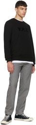 A.P.C. Black Cotton Sweatshirt