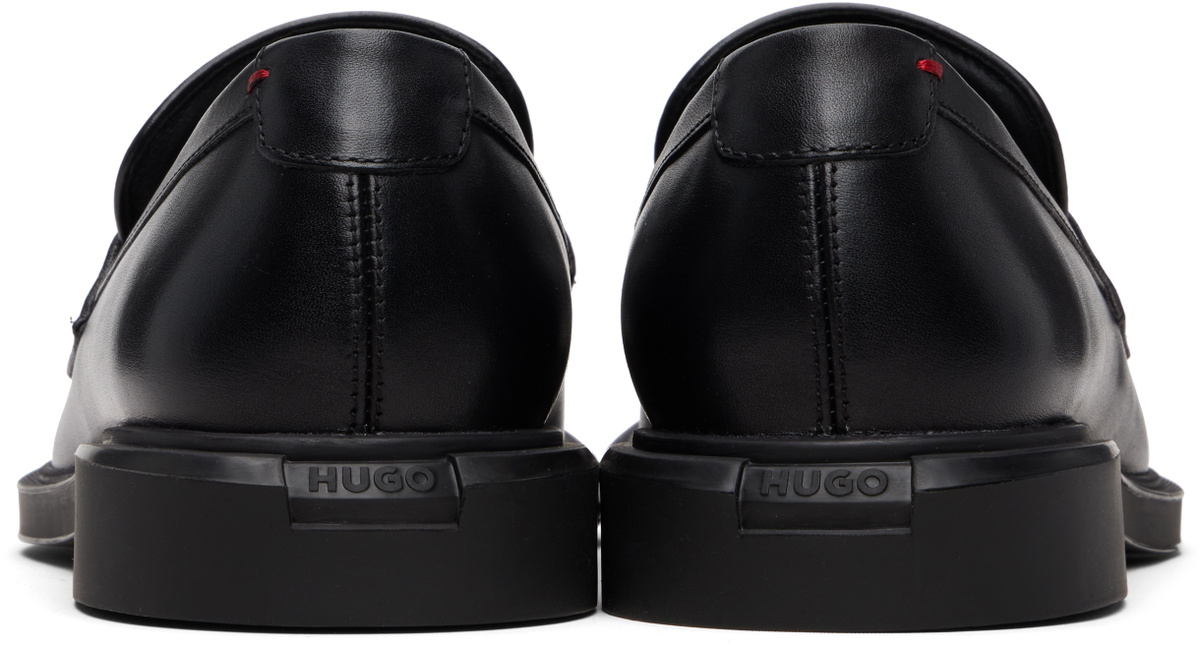 Hugo Black Penny Trim Loafers