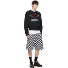 McQ Alexander McQueen Black Oversized Racing Logo Sweatshirt