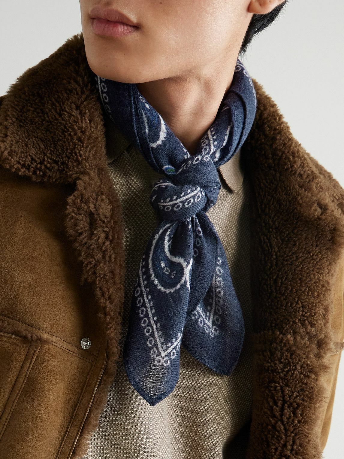 Hartford - Paisley-Print Wool Scarf