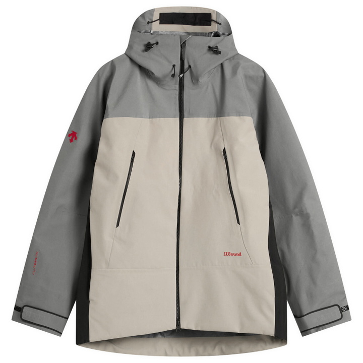 Photo: Descente Men's Allterrain x JJJJound Hardshell Jacket in Charcoal/Taupe