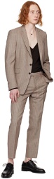 Dries Van Noten Brown Slim Fit Suit