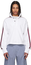 Raimundo Langlois White Henley Sweatshirt