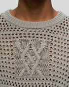 Daily Paper Zuberi Crochet Ls Grey - Mens - Pullovers
