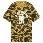 A Bathing Ape Men's 1St Camo College T-Shirt in Yellow