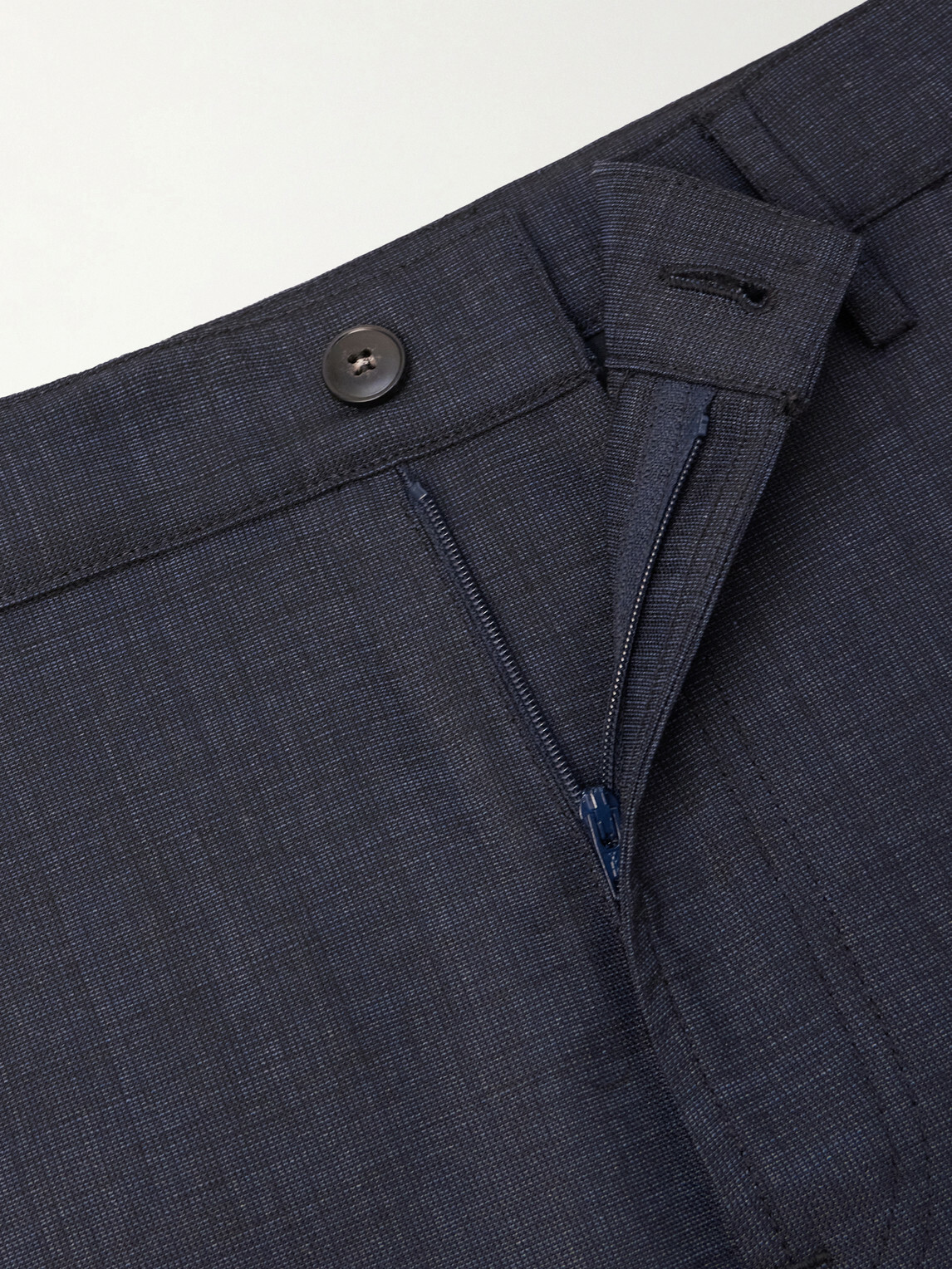 Canali - Slim-Fit Tapered Wool-Blend Chinos - Blue