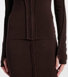 Victoria Beckham Wool-blend jersey zip-up hoodie