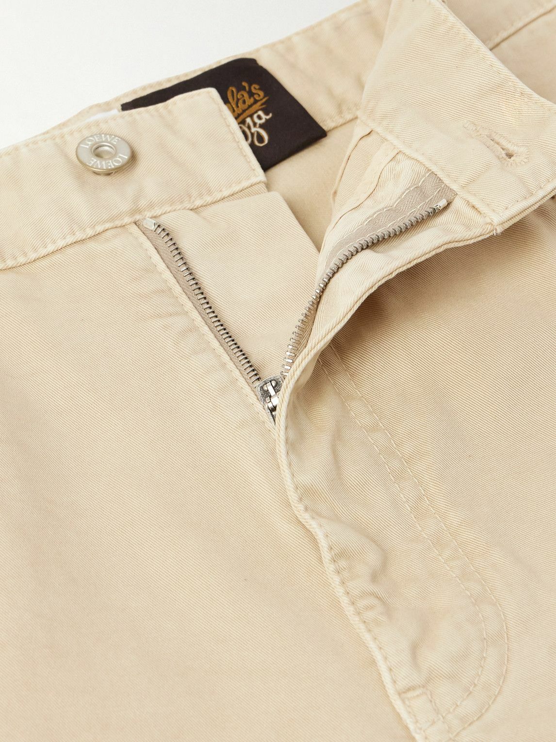 LOEWE - Paula's Ibiza Barrel-Leg Cotton-Twill Trousers - Neutrals