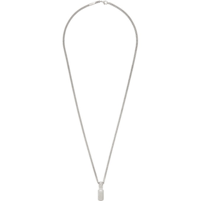 Photo: Off-White Silver Hexnut Pendant Necklace
