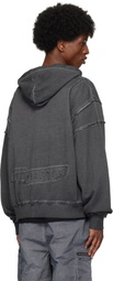 Izzue Gray Zip-Up Hoodie