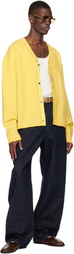 JACQUEMUS Yellow 'The Doppio' Cardigan