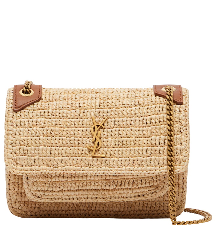 Photo: Saint Laurent Niki Mini raffia shoulder bag