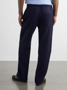 Frescobol Carioca - Luan Straight-Leg Wool Drawstring Trousers - Blue