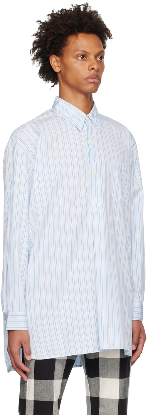 Our Legacy Blue Popover Shirt Our Legacy