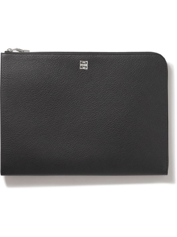 Photo: GIVENCHY - Logo-Appliquéd Full-Grain Leather Pouch