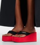 Coperni Logo platform thong sandals
