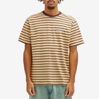 thisisneverthat Men's Stripe T-Shirt in Brown