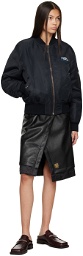 Martine Rose Black Wrap Midi Skirt
