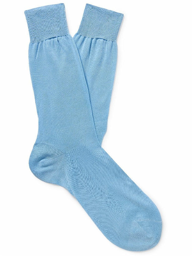 Photo: Anderson & Sheppard - Cotton Socks - Blue