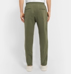 Brunello Cucinelli - Tapered Fleece-Back Stretch-Cotton Jersey Sweatpants - Green