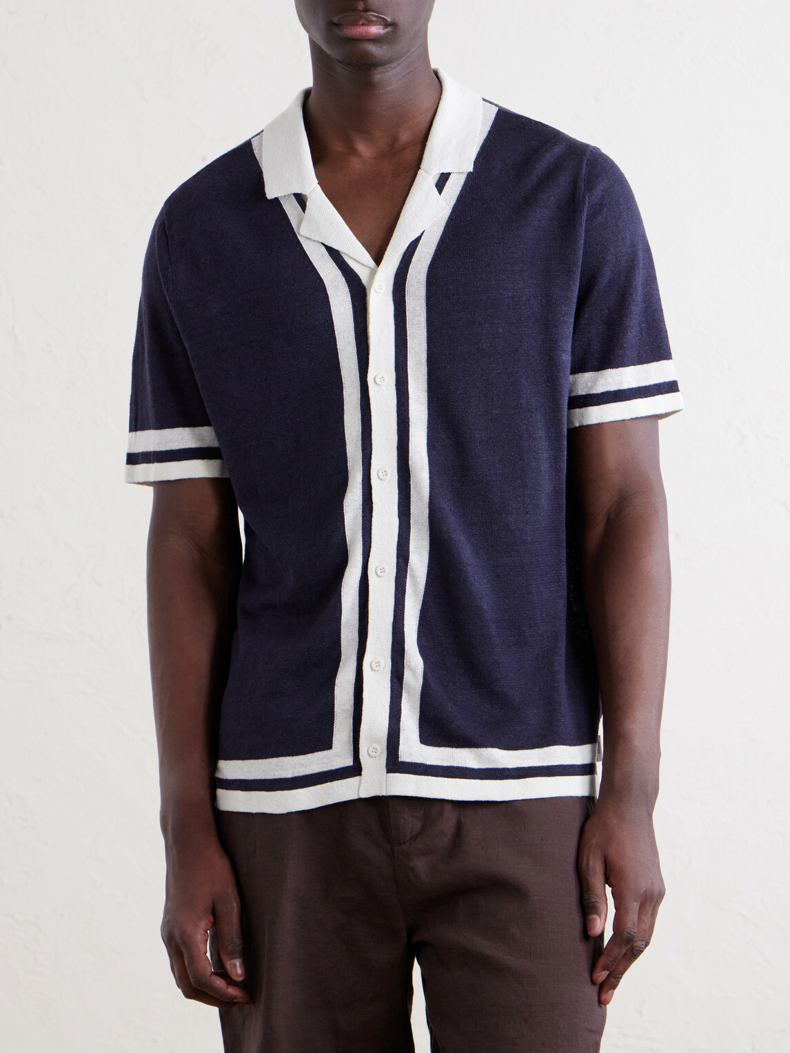Onia - Camp-Collar Linen Shirt - Blue