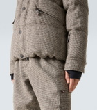 Moncler Grenoble Elgon houndstooth wool down ski jacket