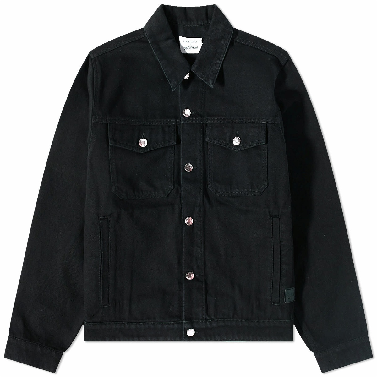 Maison Kitsuné Men's Cafe Trucker Jacket in Black