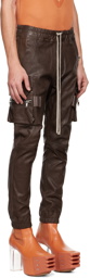 Rick Owens Gray Mastocon Leather Pants