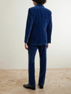 TOM FORD - Cotton-Velvet Tuxedo Jacket - Blue