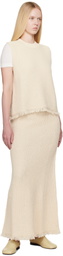 Studio Nicholson Off-White Fray Knit Vest