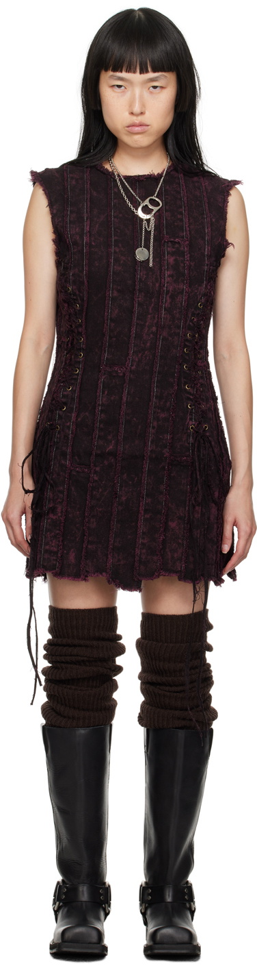white christmas dresses Burgundy Mini Dress | James Coated Dress main image 0