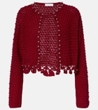 Rabanne Studded crochet cotton cardigan